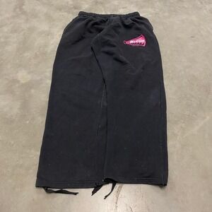 Vintage y2k 90s black cheer spellout baggy sweatpants